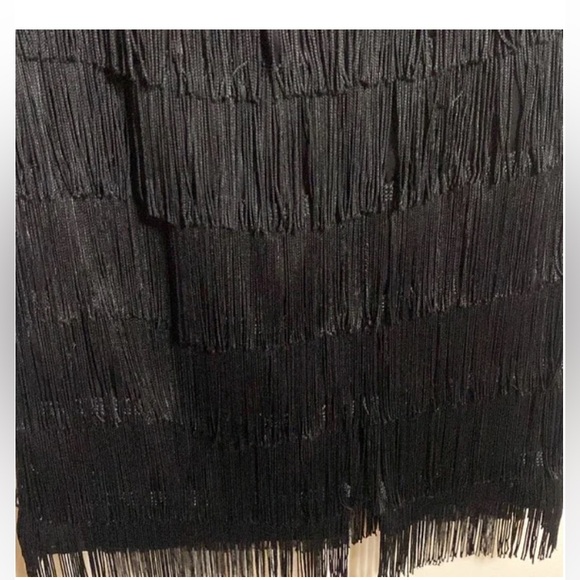 Nanette Lepore fringe, burlesque’s short black skirt! Size 6 - Picture 11 of 14